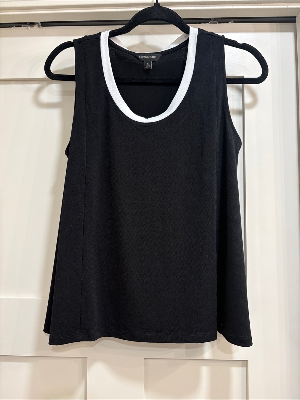 Banana Republic Black Tank with White Trim